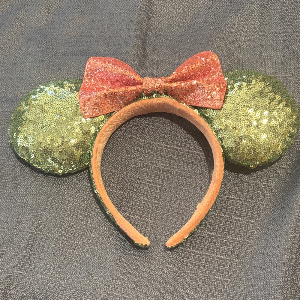 Disney Green and Pink Sequin Minnie Mouse Ears